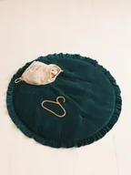 Maty edukacyjne - Mata soft welwet z falbanką "Szmaragdowa" - miniaturka - grafika 1