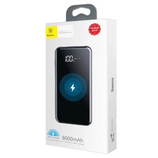 Baseus Bracket Wireless Charger power bank 8000 mAh bezprzewodowa ładowarka Qi czarny (PPALL-EX01) - Ładowarki do telefonów - miniaturka - grafika 15