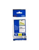 Taśmy do drukarek barwiące - Taśma Brother 24mm BLACK ON WHITE ADHESIVE TAPE - miniaturka - grafika 1