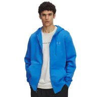 Bluzy męskie - Męska bluza dresowa rozpinana z kapturem Under Armour UA Essential Fleece Fz Hood - niebieska - UNDER ARMOUR - miniaturka - grafika 1