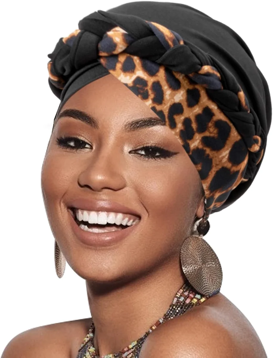 TURBAN DAMSKI AFRYKAŃSKI CZEPEK WIĄZANY SKRĘCANY CZAPKA OSŁONA WŁOSÓW