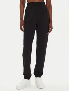 Calvin Klein Jeans Spodnie dresowe J20J224443 Czarny Regular Fit - Spodnie sportowe damskie - miniaturka - grafika 1
