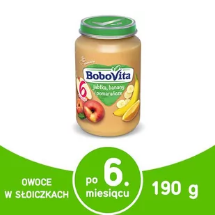 Nutricia BOBOVITA Jabłka, banany i pomarańcze po 6 m-cu 190 g - Desery dla dzieci - miniaturka - grafika 3