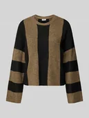 Swetry damskie - Sweter z dzianiny z okrągłym dekoltem model ‘AGATHA’ - miniaturka - grafika 1