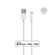 Kable USB - PURO Kabel połączeniowy USB Apple złącze Lightning MFi 0,5m (biały) - miniaturka - grafika 1