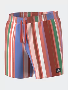 Kąpielówki męskie - adidas Szorty kąpielowe Striped Swim Shorts IA7753 Pomarańczowy Regular Fit - grafika 1