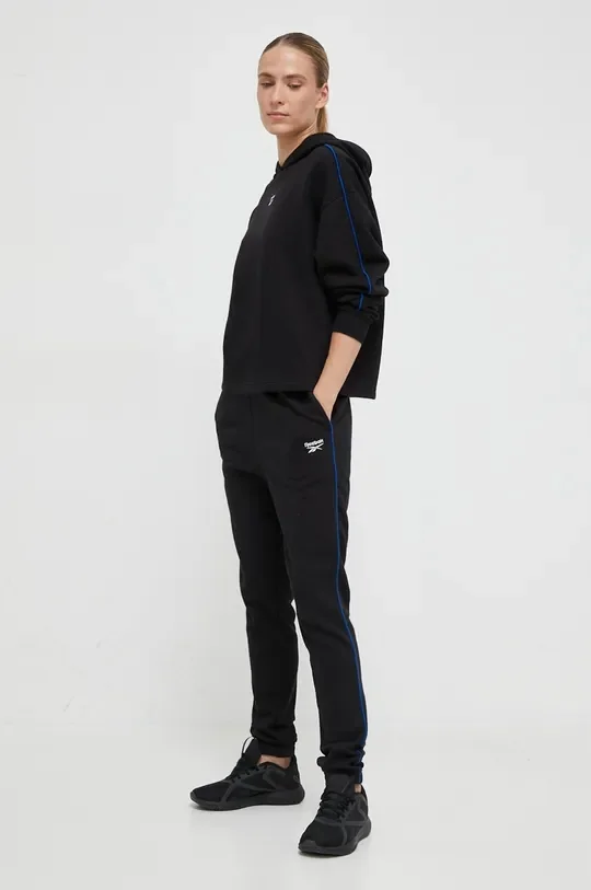 REEBOK SPODNIE BAWEŁNIANE W RIE FLEECE PANT 100037131 r. XS