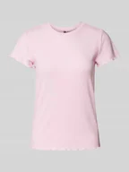 Koszulki i topy damskie - T-shirt o kroju slim fit z dodatkiem wiskozy model ‘NICCA’ - miniaturka - grafika 1