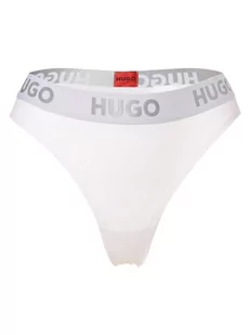HUGO - Stringi damskie, biały - Majtki damskie - miniaturka - grafika 1