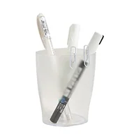 Pojemniki biurowe - Exacompta 67623D pojemnik na długopisy ECOPEN ze stabilnego tworzywa sztucznego o nowoczesnym wzornictwie, idealny do biura i szkoły, kryształowy, pojemnik na długopisy, organizer na biurko - miniaturka - grafika 1