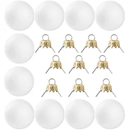 Prace ręczne dla dzieci - Kule styropianowe bombki Loveart 12cm + 10 zawieszek złotych 10mm do bombek - miniaturka - grafika 1