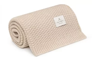 Kocyk ze 100% wełny merino warm beige - premium collection my memi - Koce i narzuty dla dzieci - miniaturka - grafika 1