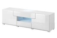 Szafki RTV - Szafka RTV dwudrzwiowa z szufladami i wnęką Toledo 41 - biały połysk - miniaturka - grafika 1