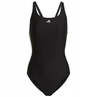 Stroje kąpielowe - Kostium kąpielowy damski adidas Mid 3-Stripes czarny HA5993 44 - miniaturka - grafika 1
