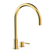 Baterie umywalkowe - Bateria umywalkowa 2-otworowa Tres Study złoty połysk 26110501OR - miniaturka - grafika 1