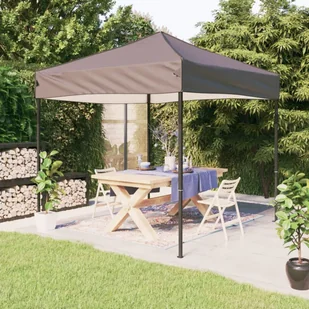 Składany namiot imprezowy, taupe, 2x2 m - Pawilony ogrodowe - miniaturka - grafika 2
