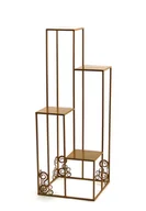 Kwietniki - Kwietnik Metalowy Stojak na cztery donice 110cm złoty LOFT 1538 - miniaturka - grafika 1
