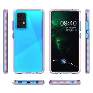 Spring Case pokrowiec żelowe etui z kolorową ramką do Samsung Galaxy A52s 5G / A52 5G / A52 4G czarny - Etui i futerały do telefonów - miniaturka - grafika 2