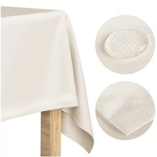 Obrus 150x300 Plamoodporny Klasyczny Elegant Krem Jasny Beż - Obrusy i serwetki - miniaturka - grafika 1