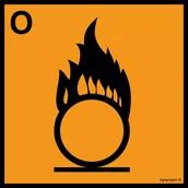 Systemy ekspozycyjne i znaki informacyjne - LA005 SUBSTANCJA UTLENIAJĄCA, FN - FOLIA SAMOPRZYLEPNA; (100X100MM) - miniaturka - grafika 1