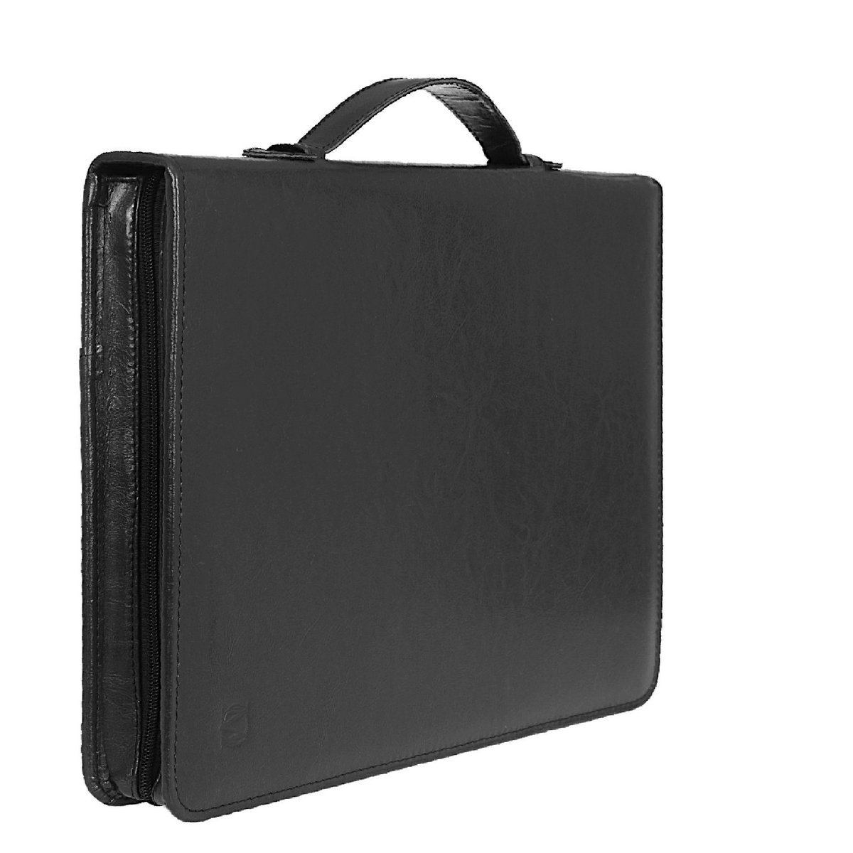 Elegancka czarna aktówka skórzana produkt polski A4