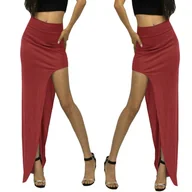 Spódnice - SPÓDNICA OŁÓWKOWA Z ROZCIĘCIEM DOPASOWANA MAXI OBCISŁA SPÓDNICZKA DAMSKA - miniaturka - grafika 1