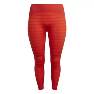 Legginsy - adidas Damskie legginsy Mmk Aknit T w legginsach, pomarańczowy, XXL - grafika 1