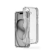 Etui i futerały do telefonów - Hama Etui na telefon komórkowy "Extreme Protect" do Apple iPhone 16 (licencja Bumper D3O, odporna na uderzenia, upadki i pęknięcia, przezroczyste etui na iPhone'a bez żółknięcia, etui do ładowania - miniaturka - grafika 1