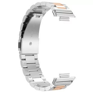 Pasek do zegarka Huawei Fit 2 Stal nierdzewna Dwukolorowe ogniwa Srebro/różowe złoto - Akcesoria do smartwatchy - miniaturka - grafika 1