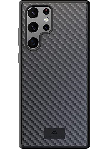 Black Rock - Carbonhülle Protective Case Real Carbon etui pasujące do Samsung Galaxy S22 Ultra 5G I etui na telefon komórkowy, Fiber Cover (czarny)
