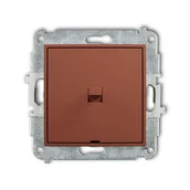 Wyłączniki światła i elektryczne - Wyłącznik pojedynczy dźwigniowy Karlik MINI - terakota - miniaturka - grafika 1