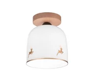 Lampy sufitowe - KolarzA1352.11.Au.100-Żyrandol natynkowy NONNA 1xE27/60W/230V jeleń dąb/biały/złoty - miniaturka - grafika 1