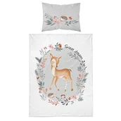 Pościel dla dzieci - Pościel niemowlęca, sarenka, 100 x 135 cm, szara - miniaturka - grafika 1