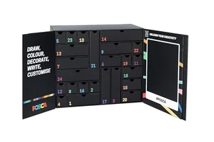 Posca M 84026121 Kalendarz Adwentowy, Czarny, 24 artykuły - Ozdoby bożonarodzeniowe - miniaturka - grafika 1