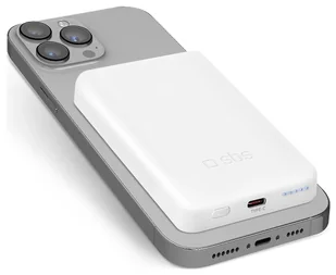 SBS TEBB5000MAG1CW 5000 mAh USB-C, MagSafe - biały - Powerbanki - miniaturka - grafika 1