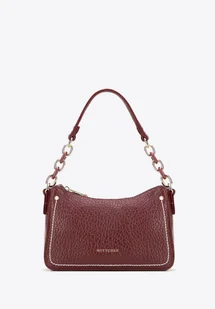 Mała torebka bagietka z ekoskóry bordowa - Torebki damskie - miniaturka - grafika 1