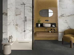Pisa Golden White Lux (calacatta oro) 120 cm x 60 cm - Płytki ceramiczne - miniaturka - grafika 1