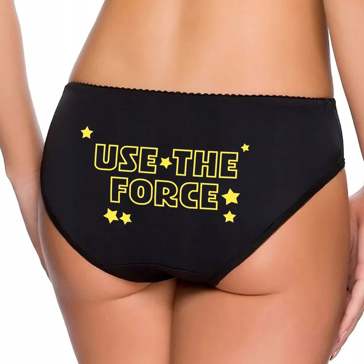 Majtki Damskie FIGI rozmiar L Czarne Use The Force UŻYJ MOCY Wiele Wzorów