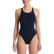 Stroje kąpielowe - Strój pływacki jednoczęściowy damski Nike Hydrastrong Solid Fastback - miniaturka - grafika 1