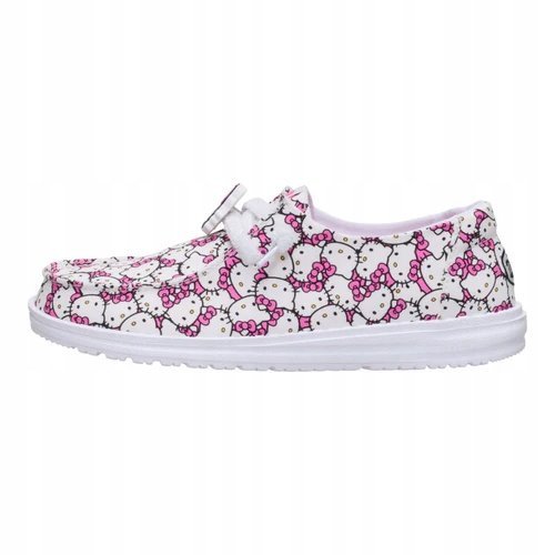 HeyDude Damskie Lekkie Buty Mokasyny Wsuwane Wendy Hello Kitty Takeover 41|