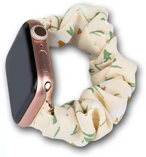 Materiałowa opaska do Watch 7 / 6 / 5 / 4 / 3 / 2 / SE (45 / 44 / 42mm) pasek bransoleta bransoletka na gumce żółty - Akcesoria do smartwatchy - miniaturka - grafika 1