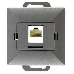 Abex Perła antracyt - gniazdo komputerowe GTP-10P - Gniazdka elektryczne - miniaturka - grafika 1