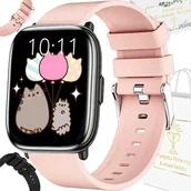 Smartwatch - Rubicon RNCF31 Różowy, czarny - miniaturka - grafika 1