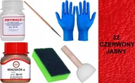 Środki do obuwia i ubrań - CZERWONY JASNY 32 Renoskór ZESTAW DO RENOWACJI SKÓRY LICOWEJ Farba Zmywacz - miniaturka - grafika 1