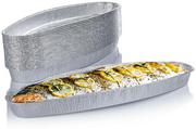 Opakowania gastronomiczne - Foremka aluminiowa ryba 317x122x23, 100 sztuk (alfa)(opakowanie 100 sztuk) - miniaturka - grafika 1