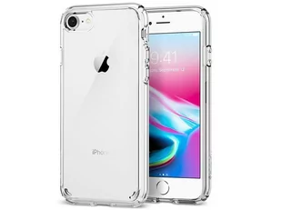 Spigen Etui Ultra Hybrid 2 Apple iPhone 7/8/SE 2020 Crystal Clear + Szkło alogy uniwersalny - Etui i futerały do telefonów - miniaturka - grafika 1