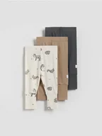 Spodenki dla niemowląt - Reserved - Bawełniane legginsy 3 pack - ciemnoszary - miniaturka - grafika 1