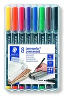 Foliopisy - Staedtler, Foliopis wodoodporny Lumocolor, F, 8 kolorów, w etui - miniaturka - grafika 1