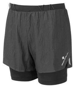 RONHILL spodenki do biegania damskie TECH RACE TWIN SHORT all black - Spodnie sportowe damskie - miniaturka - grafika 1