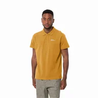 Koszulki męskie - Koszulka polo męska Jack Wolfskin ESSENTIAL POLO M curry - L - miniaturka - grafika 1